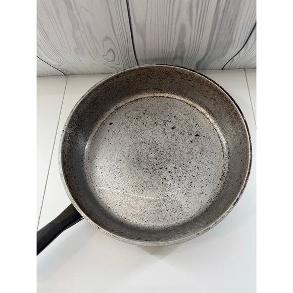 Club Aluminum Frying Pan with Lid 10 Inch Finish Avocado Green WORN - Picture 4 of 11